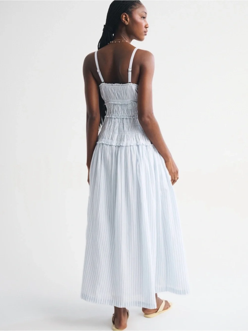 Abercrombie Bra-Free Smocked Drop-Waist Maxi Dress